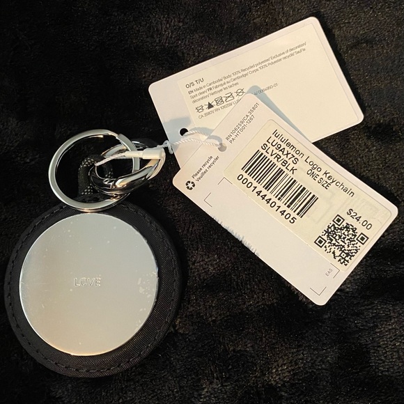 Lululemon Logo Bag Charm & Keychain | Black / Silver - Picture 6 of 10